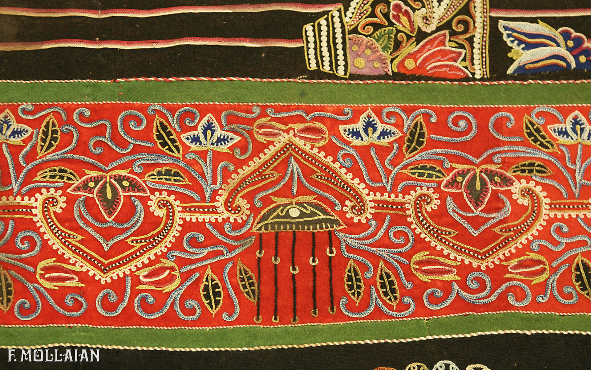 Têxtil Persa Antigo Rashti-Duzi n°:30524741
